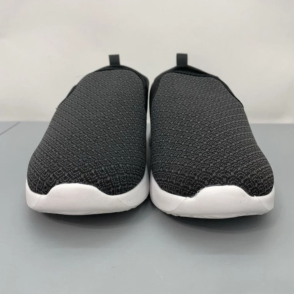 Fitville‎ Slip On Loafers Shoes Comfort Walking Recovery Black Gray Women 8 Wide
